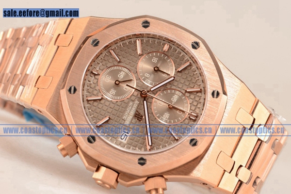 Replica Audemars Piguet Royal Oak Chronograph Watch Rose Gold 26331OR.OO.1220OR.02L - Click Image to Close